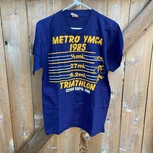 Vintage NOS YMCA Triathlon Hawkeye Heaven T-Shirt